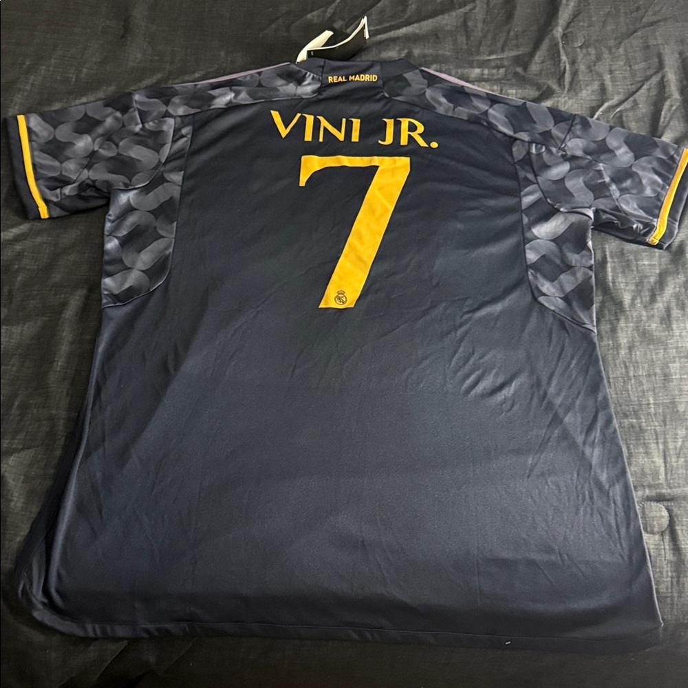 Real Madrid #7 Vinicius Jr 2023-24 Adidas Away Jersey
